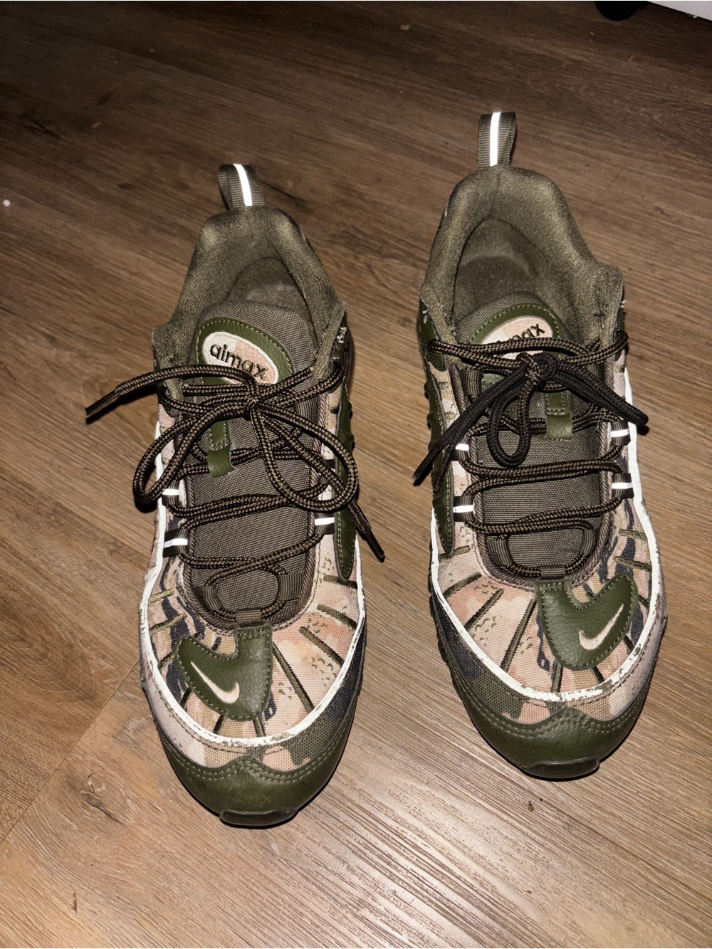 Nike Men’s Olive Green Camo Athletic Shoes